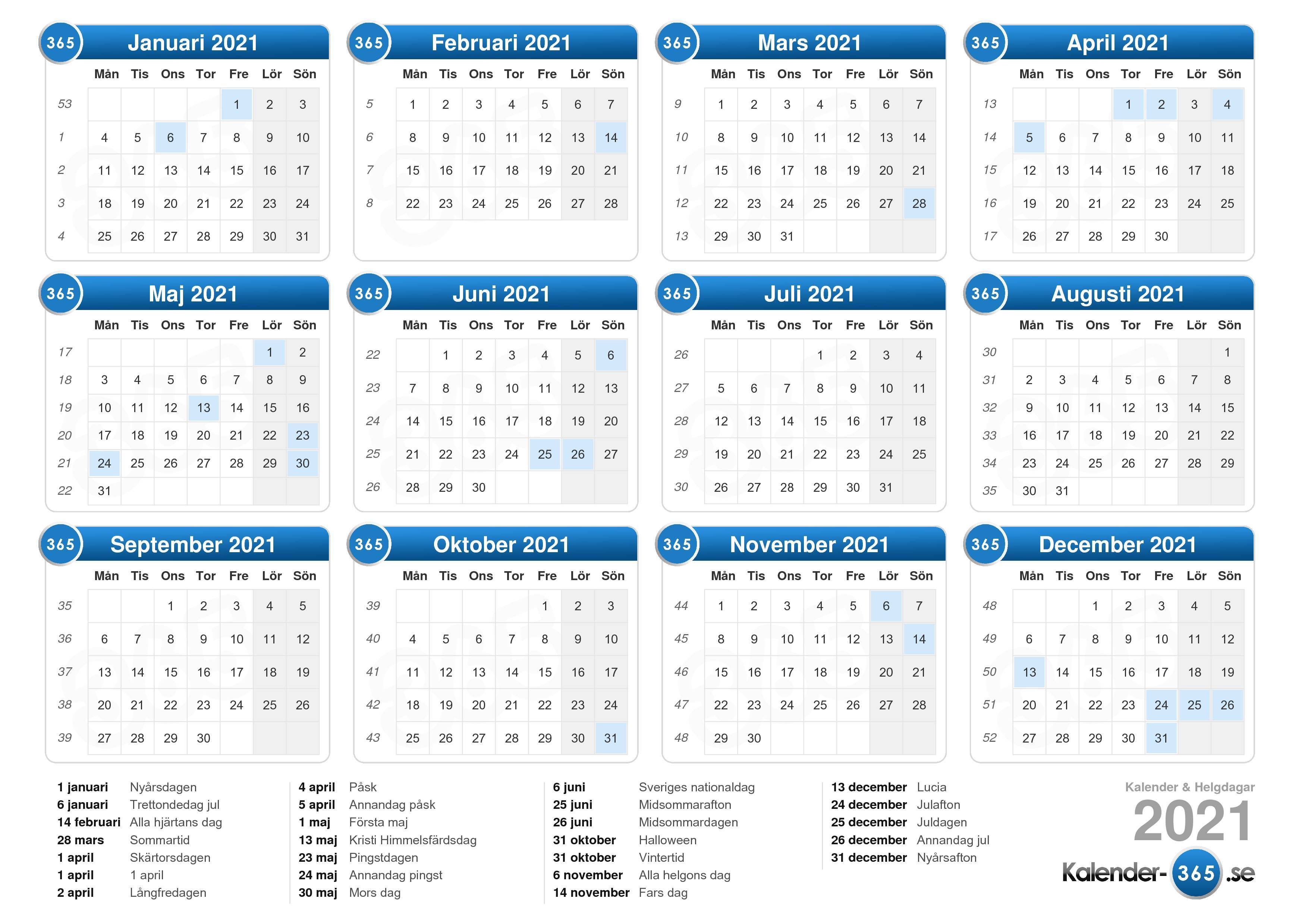 Kalender 2021